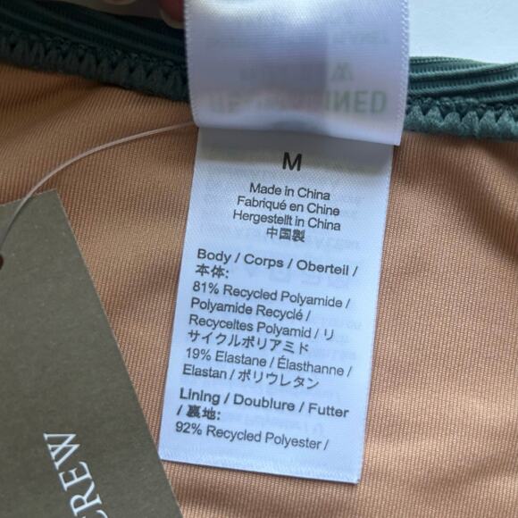 5/$25 J. Crew Ribbed Curved-Waist Cheeky String Bikini Swim Bottoms M Medium New - Picture 7 of 7